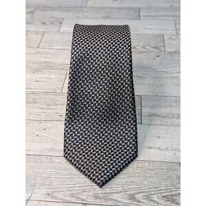 MICHAEL KORS Silk Linked Hexagon Charcoal Gray Neat Tie 3 1/8" X 60"